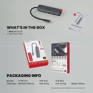 Fantech NeraLINK HC051 5-in-1 USB-C Hub