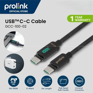 Prolink GCC-100-02/2M/ Prolink 100W  type C cable