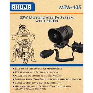 Ahuja MPA-40S | 22 WATTS Motorcycle PA Amplifier