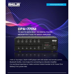 ahuja PA-770M Medium Wattage PA Mixer Amplifier