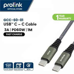 prolink type c to type c cable at 65watt