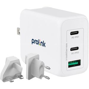 Prolink PTC36501-B-W HT 3-Port 65W GaN PD Adaptor