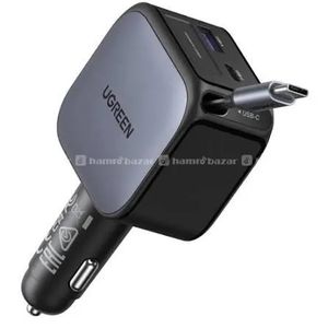 Ugreen 60W 1C1A with 1 Retractable Car Charger
