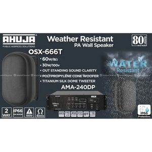 Ahuja OSX-666T Weather Resistant Wall Speaker