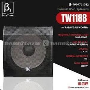 Beta3 tw118b 500w Rated Power 18-inches Subwoofer
