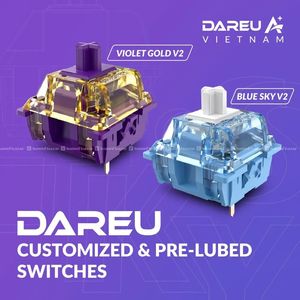 Dareu Violet Gold Pro Switches 45 pcs
