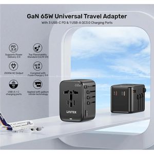 Unitek P1122ABK01 65W Universal Trave Adaptor