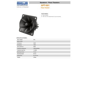 Ahuja Apt-001 - Speaker