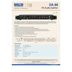 Ahuja DA-88 PA PA Audio Splitters
