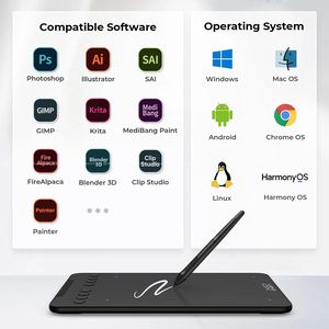 XPPen Updated Deco Mini7 V2 Drawing Tablet